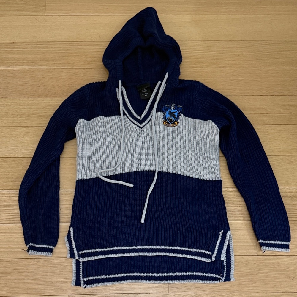 Stylish V-Neck Sweater with Hood